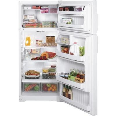 Hotpoint 28-inch, 18.1 cu. ft. Top Freezer Refrigerator HTH18GBCWW IMAGE 1