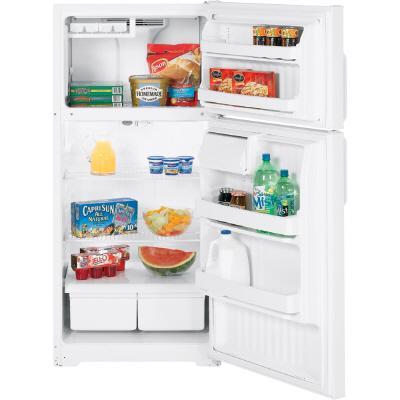 Hotpoint 28-inch, 15.7 cu. ft. Top Freezer Refrigerator HTS16BBSWW IMAGE 1