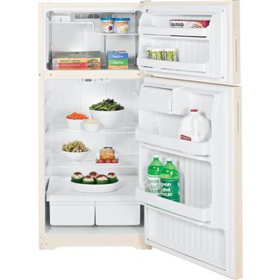 Hotpoint 28-inch, 16.5 cu. ft. Top Freezer Refrigerator HTH17CBDRCC IMAGE 1