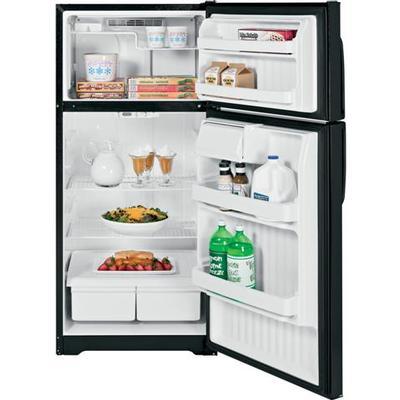 Hotpoint 28-inch, 16.5 cu. ft. Top Freezer Refrigerator HTH17CBDRBB IMAGE 1