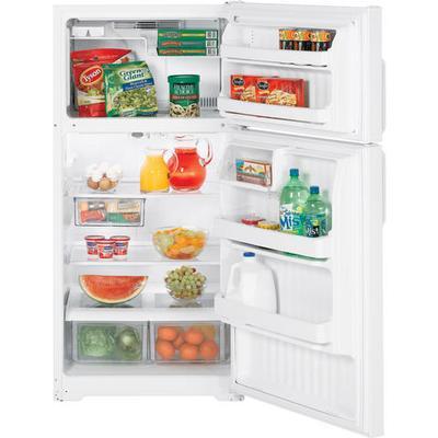 Hotpoint 28-inch, 16.5 cu. ft. Top Freezer Refrigerator HTH17GBCWW IMAGE 1