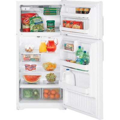 Hotpoint 28-inch, 16.5 cu. ft. Top Freezer Refrigerator HTH17GBCWW IMAGE 2