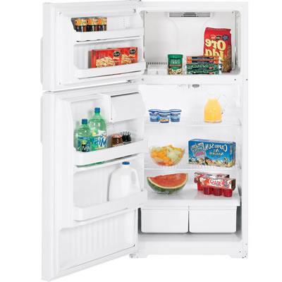 Hotpoint 28-inch, 15.5 cu. ft. Top Freezer Refrigerator HTH16BBXLWW IMAGE 2