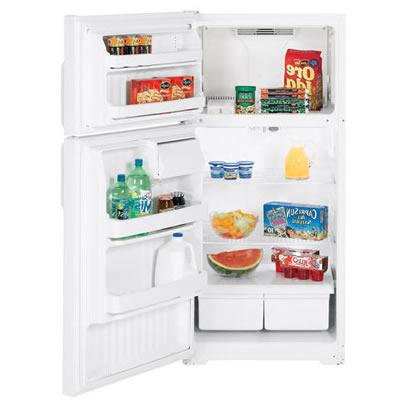 Hotpoint 28-inch, 16.5 cu. ft. Top Freezer Refrigerator HTH17BBCLWW IMAGE 2