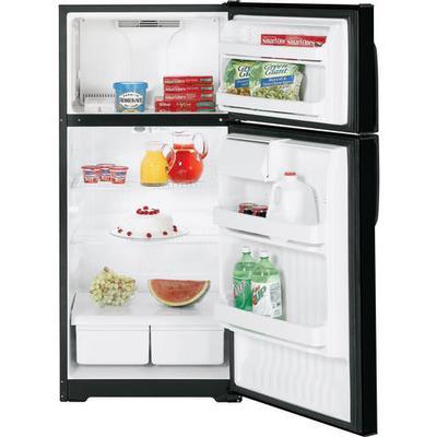 Hotpoint 28-inch, 16.5 cu. ft. Top Freezer Refrigerator HTH17BBCRBB IMAGE 1