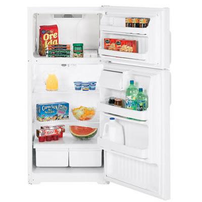 Hotpoint 28-inch, 16.5 cu. ft. Top Freezer Refrigerator HTH17BBCRWW IMAGE 2