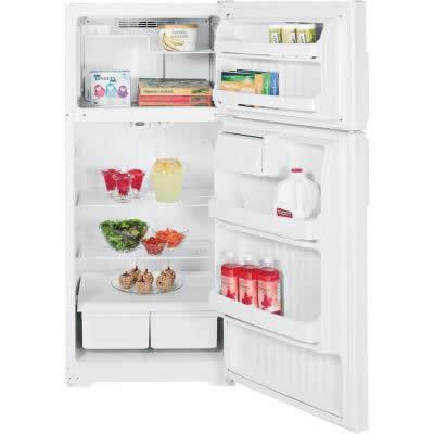 Hotpoint 28-inch, 16.5 cu. ft. Top Freezer Refrigerator HTH17CBDLWW IMAGE 2