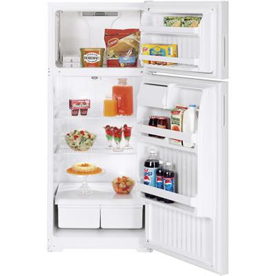 Hotpoint 28-inch, 16.5 cu. ft. Top Freezer Refrigerator HTN17BBCRWW IMAGE 2