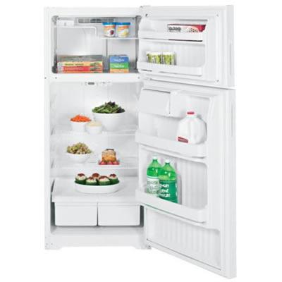 Hotpoint 28-inch, 16.5 cu. ft. Top Freezer Refrigerator HTN17CBDLWW IMAGE 2