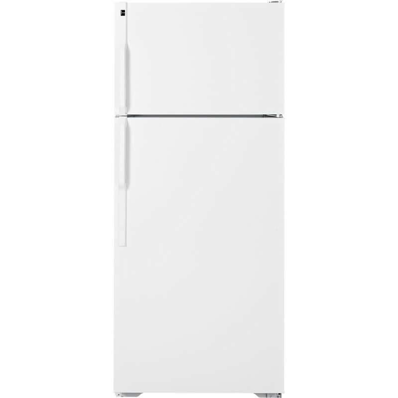 Hotpoint 28-inch, 18.1 cu. ft. Top Freezer Refrigerator HTS18BBEWW IMAGE 1