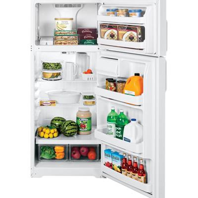 Hotpoint 28-inch, 18.1 cu. ft. Top Freezer Refrigerator HTS18BBEWW IMAGE 3