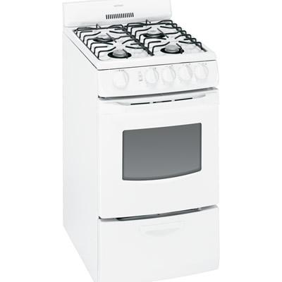 Hotpoint 20-inch Freestanding Gas Range RGA820DEDWW IMAGE 2