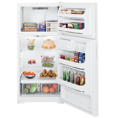 Hotpoint 28-inch, 15.6 cu. ft. Top Freezer Refrigerator HTN16BBEWW IMAGE 2