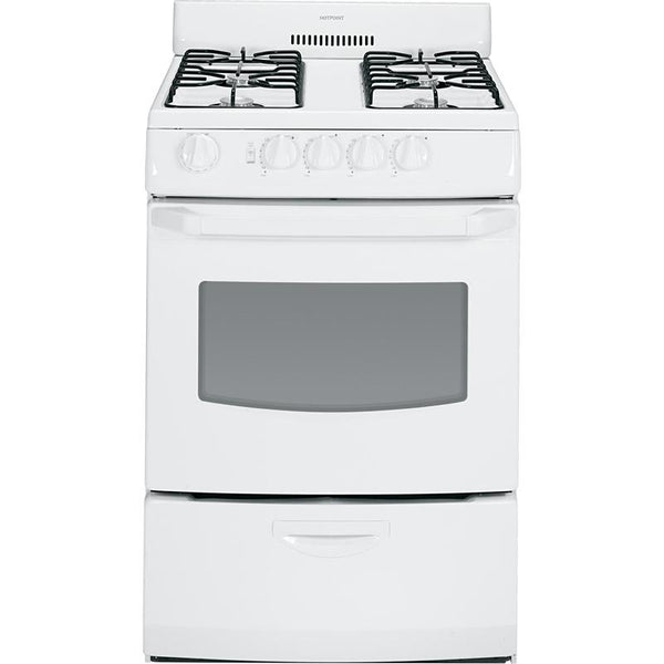 Hotpoint 24-inch Freestanding Gas Range RGA824DEDWW IMAGE 1