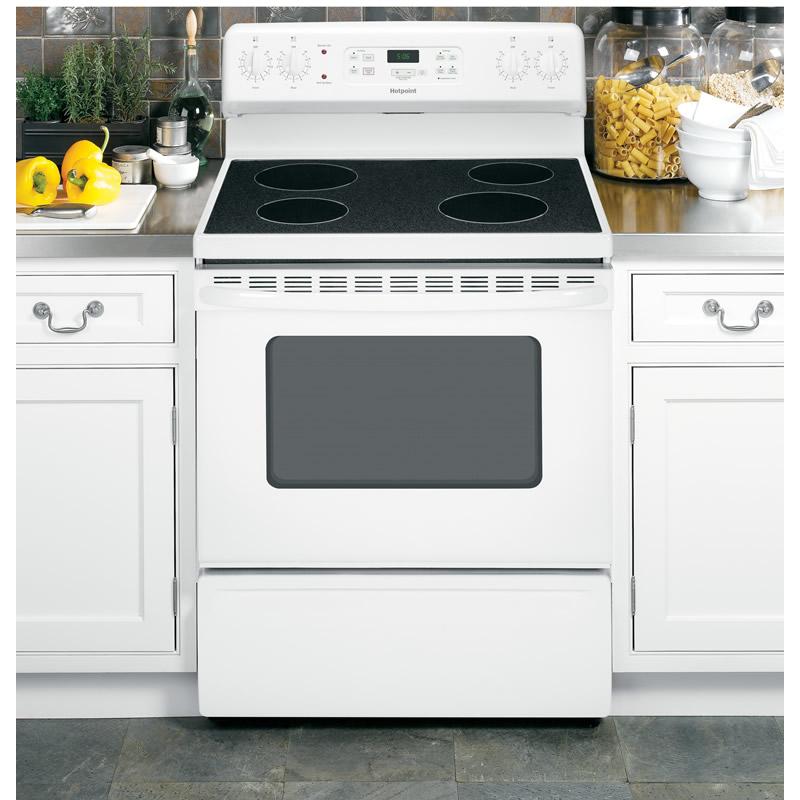 Hotpoint 30-inch Freestanding Electric Range RB560DHWW IMAGE 4