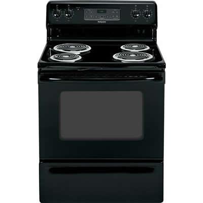 Hotpoint 30-inch Freestanding Electric Range RB720DHBB IMAGE 1