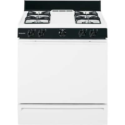 Hotpoint 30-inch Freestanding Gas Range RGB508PEFWH IMAGE 1