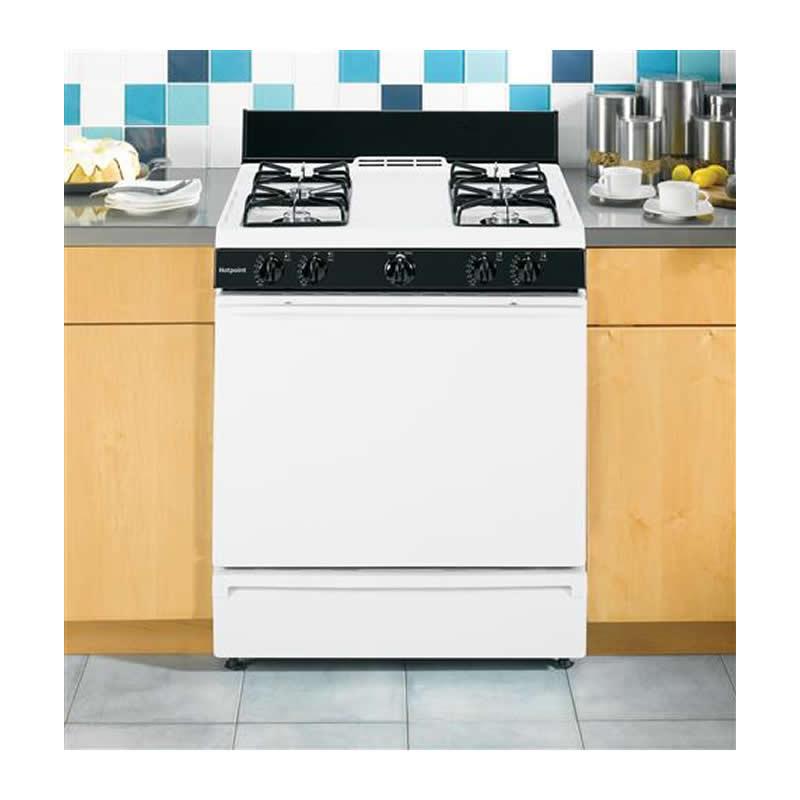 Hotpoint 30-inch Freestanding Gas Range RGB508PEFWH IMAGE 5