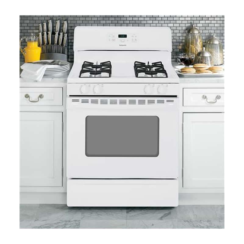 Hotpoint 30-inch Freestanding Gas Range RGB530DEHWW IMAGE 6