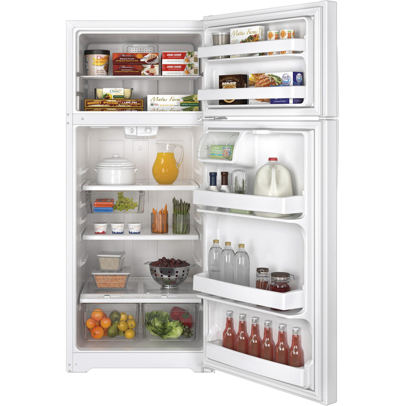 GE 28-inch, 17.5 cu. ft. Top Freezer Refrigerator GTE18GTHWW IMAGE 4