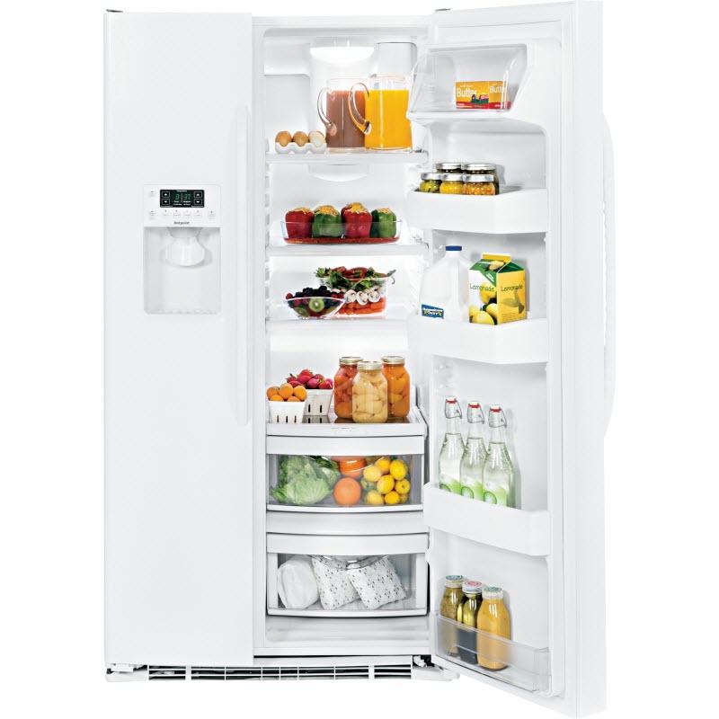 Hotpoint 36-inch, 25.4 cu. ft. Side-by-Side Refrigerator with Ice and Water HSS25ATHWW IMAGE 2