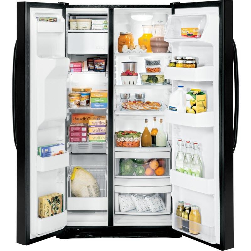 Hotpoint 36-inch, 25.4 cu. ft. Side-by-Side Refrigerator with Ice and Water HSS25ATHBB IMAGE 3