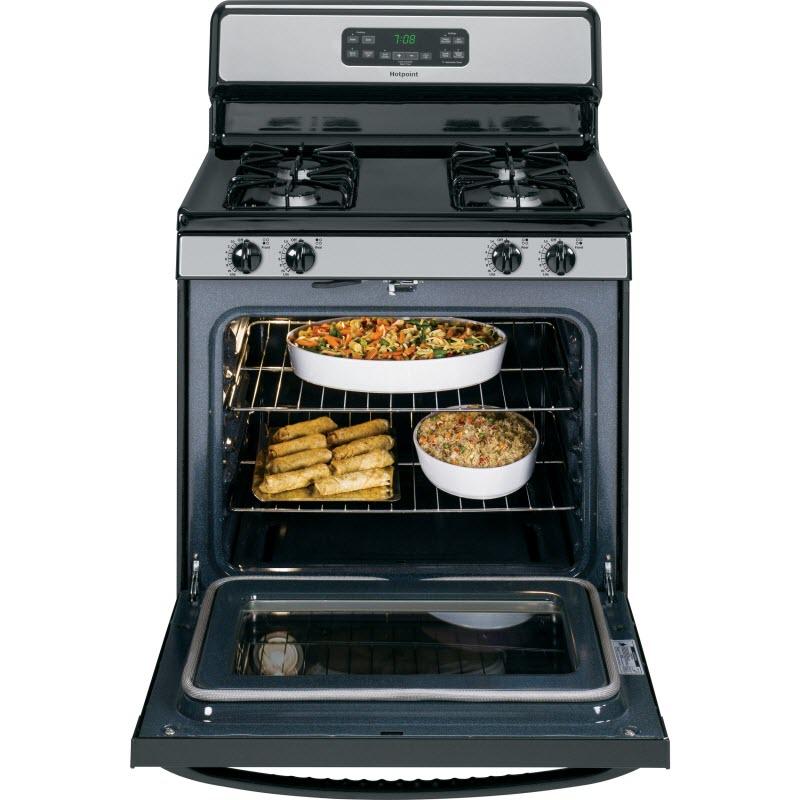 Hotpoint 30-inch Freestanding Gas Range RGB780REHSS IMAGE 3