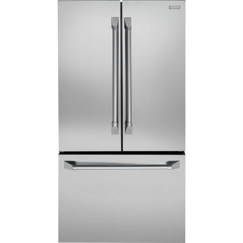 Monogram 36-inch, 23.1 cu. ft. Counter-Depth French 3-Door Refrigerator with Ice maker ZWE23PSHSS IMAGE 1