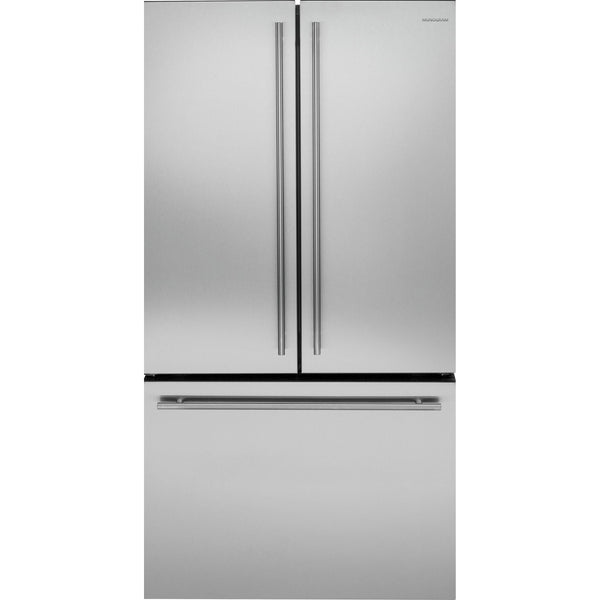 Monogram 36-inch, 23.1 cu. ft. Counter-Depth French 3-Door Refrigerator with Ice maker ZWE23ESHSS IMAGE 1