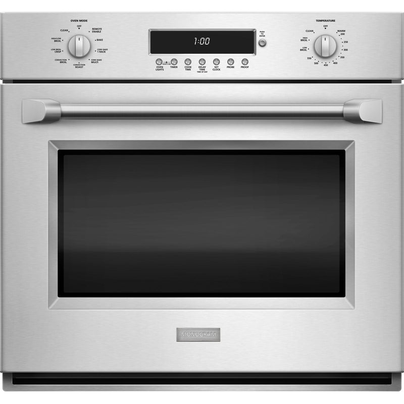 Monogram 30-inch, 5 cu. ft. Built-in Single Wall Oven with Convection ZET1PHSS IMAGE 1