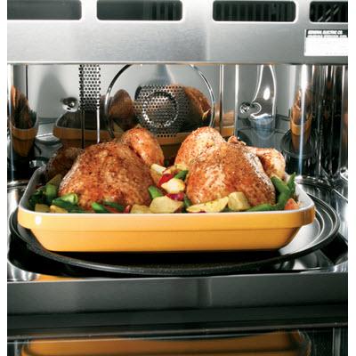 Monogram 30-inch, 1.6 cu. ft. Built-In Microwave Oven with Convection ZSC1202JSS IMAGE 3