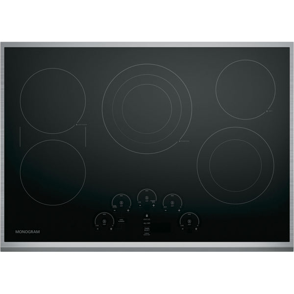 Monogram 30-inch Built-In Electric Cooktop ZEU30RSJSS IMAGE 1