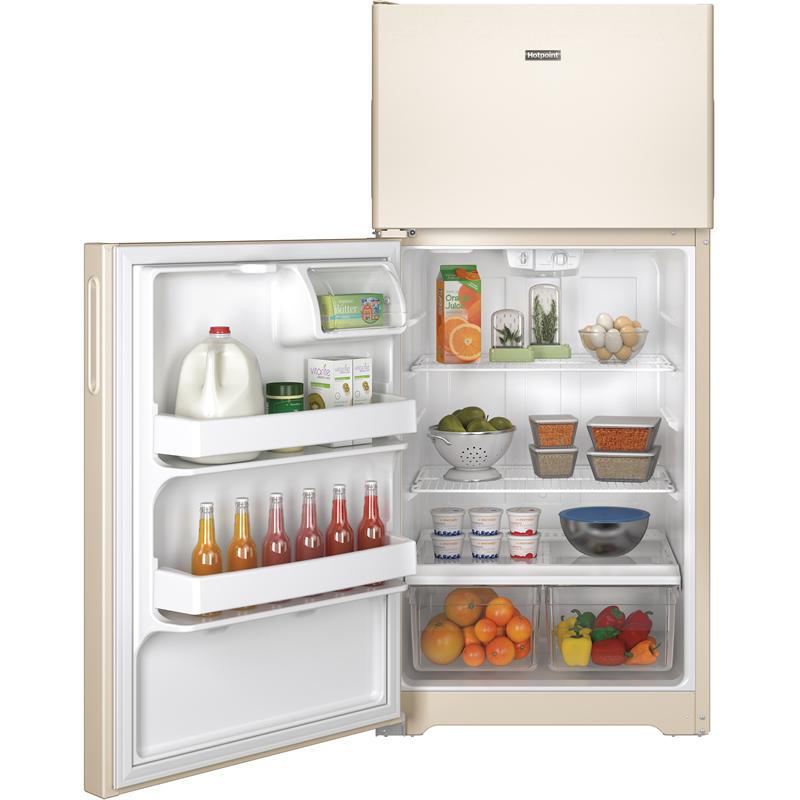 Hotpoint 28-inch, 14.6 cu. ft. Top Freezer Refrigerator HPS15BTHLCC IMAGE 2