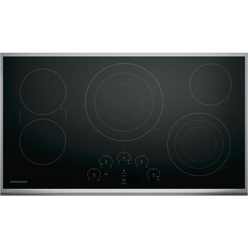 Monogram 36-inch Built-In Electric Cooktop ZEU36RSJSS IMAGE 1