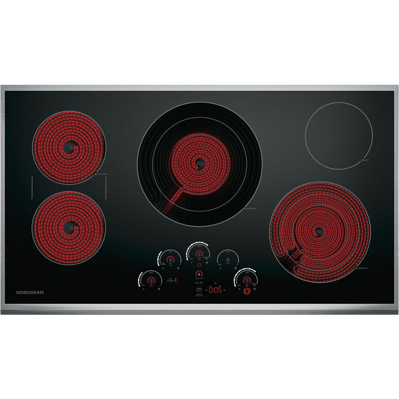 Monogram 36-inch Built-In Electric Cooktop ZEU36RSJSS IMAGE 3