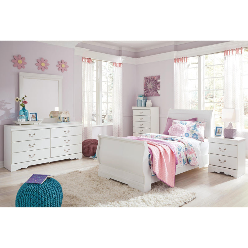 Signature Design by Ashley Anarasia B129B11 4 pc Twin Sleigh Bedroom Set IMAGE 1