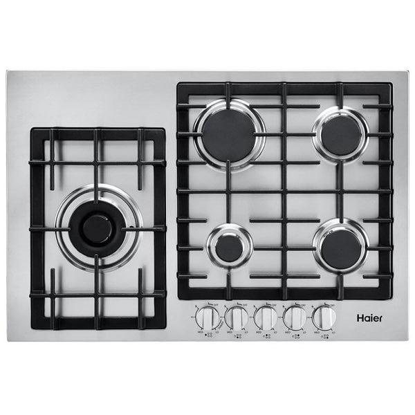 Haier 30-inch Built-In Gas Cooktop HCC3430AGS IMAGE 1