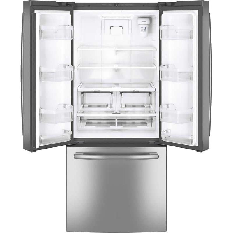 GE Profile 30-inch, 20.8 cu. ft. French 3-Door Refrigerator with Interior Ice Maker PNE21KSKSS IMAGE 2