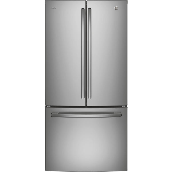 GE Profile 33-inch, 24.8 cu. ft. French 3-Door Refrigerator with Ice and Water PNE25JSKSS IMAGE 1