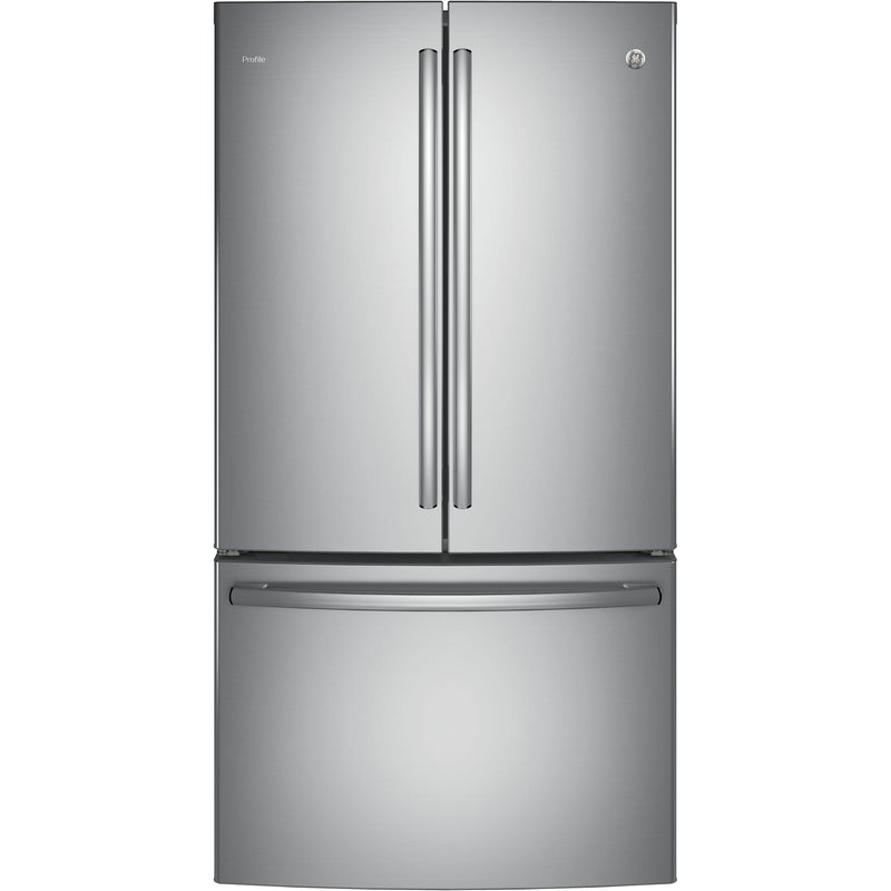 GE Profile 36-inch, 23.1 cu. ft. Counter-Depth French 3-Door Refrigerator with Interior Ice Maker PWE23KSKSS IMAGE 1