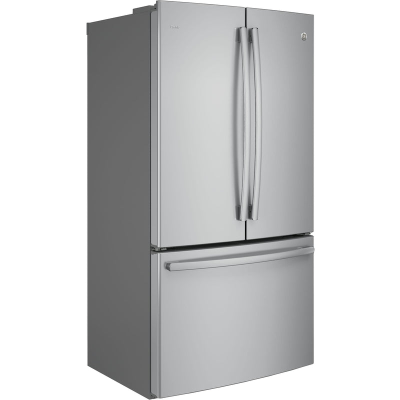 GE Profile 36-inch, 23.1 cu. ft. Counter-Depth French 3-Door Refrigerator with Interior Ice Maker PWE23KSKSS IMAGE 2