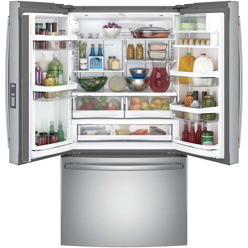 GE Profile 36-inch, 23.1 cu. ft. Counter-Depth French 3-Door Refrigerator with Interior Ice Maker PWE23KSKSS IMAGE 4