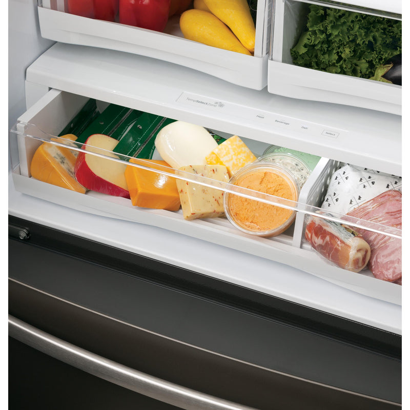 GE Profile 36-inch, 23.1 cu. ft. Counter-Depth French 3-Door Refrigerator with Interior Ice Maker PWE23KSKSS IMAGE 8