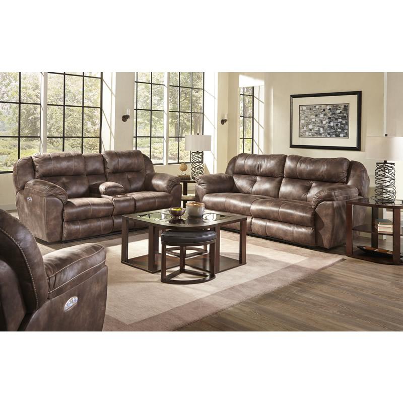 Catnapper Ferrington Power Reclining Leather Look Fabric Sofa 61891 1300-89 IMAGE 2