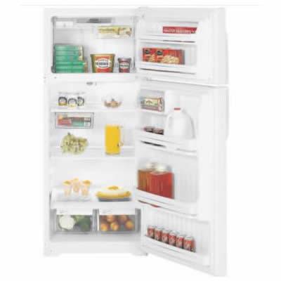 Hotpoint 28-inch, 17.9 cu. ft. Top Freezer Refrigerator HTS18JBSW IMAGE 1