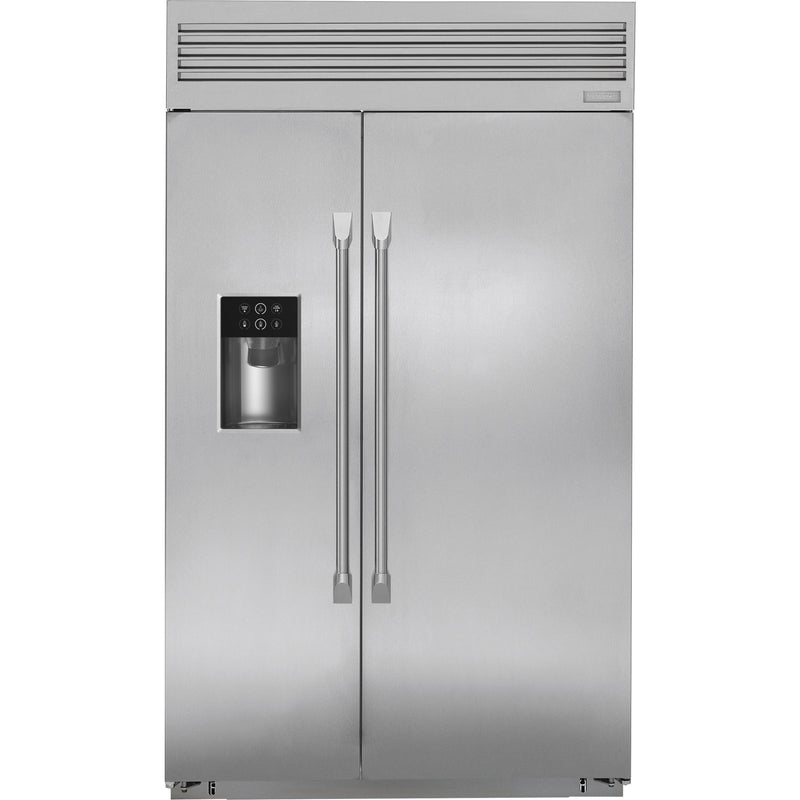 Monogram 48-inch, 28.8 cu. ft. Side-by-Side Refrigerator with Ice and Water ZISP480DKSS IMAGE 1