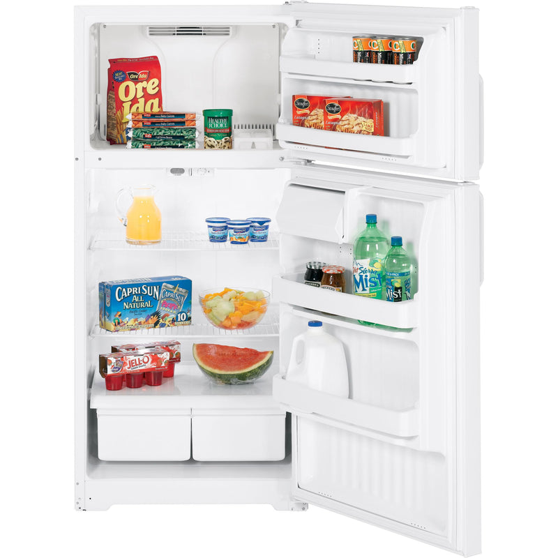 Hotpoint 28-inch, 16.6 cu. ft. Top Freezer Refrigerator HTS17BBBRWW IMAGE 2