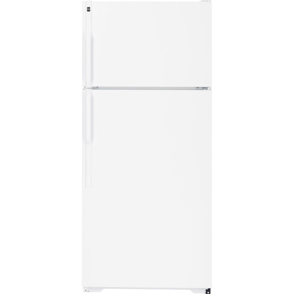 Hotpoint 28-inch, 18.2 cu. ft. Top Freezer Refrigerator HTH18GBTWW IMAGE 1