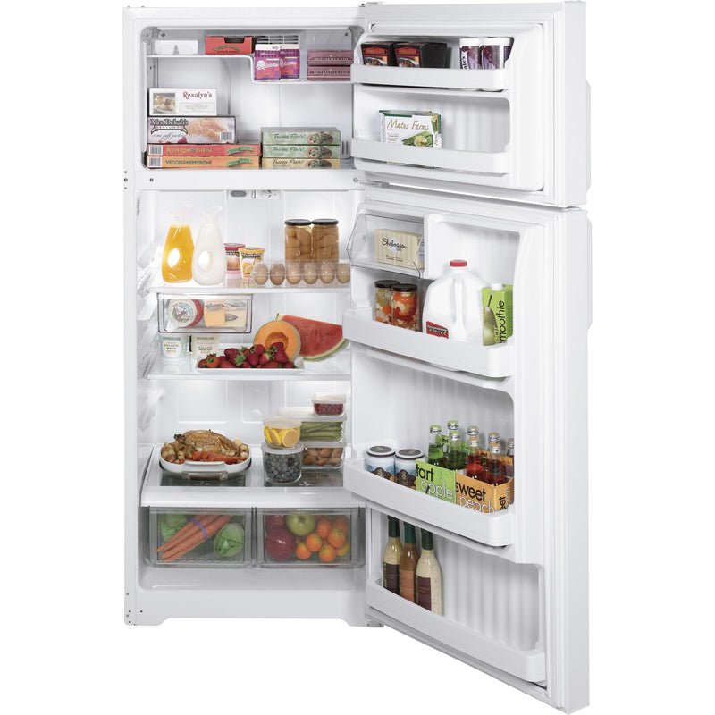 Hotpoint 28-inch, 18.2 cu. ft. Top Freezer Refrigerator HTH18GBTWW IMAGE 2