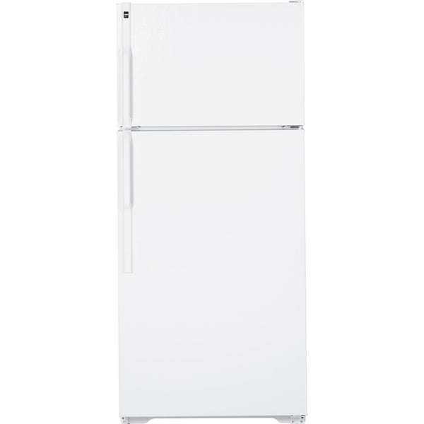 Hotpoint 28-inch, 16.6 cu. ft. Top Freezer Refrigerator HTH17CBBWW IMAGE 1